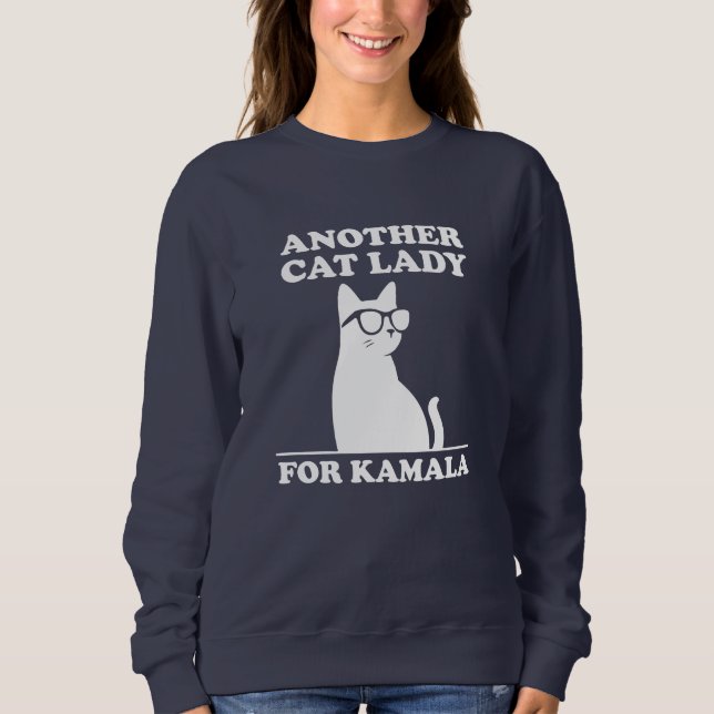 Sudadera Otra dama del gato para el gato Guay Kamala Harris (Anverso)