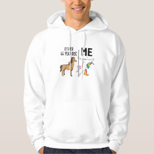 Sudadera Otro regalo de cumpleaños de 66 años de unicornio