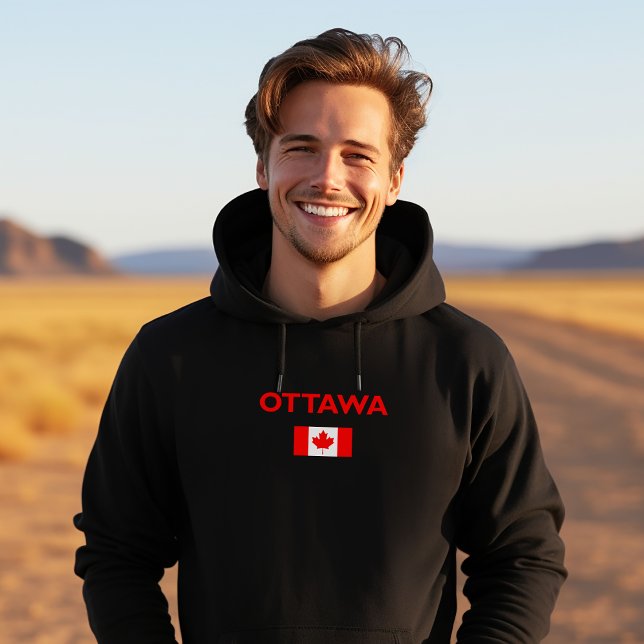 Sudadera Ottawa Canadá Bandera canadiense color oscuro (Subido por el creador)