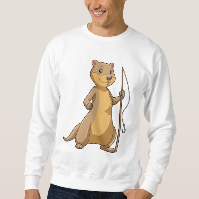 Sudadera Otter as Fisher con barra de pesca (Anverso)