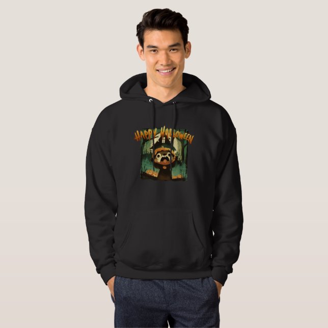 Sudadera Otter asustado con disfraz de calabaza de Hallowee (Anverso completo)