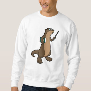 Sudadera Otter como profesor con libro y puntero