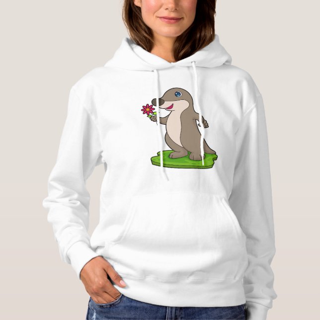 Sudadera Otter con flor (Anverso)