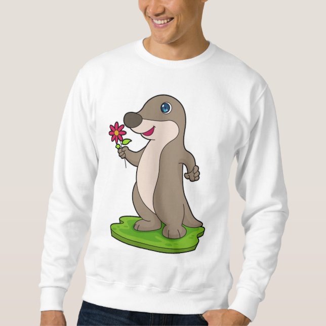 Sudadera Otter con flor (Anverso)