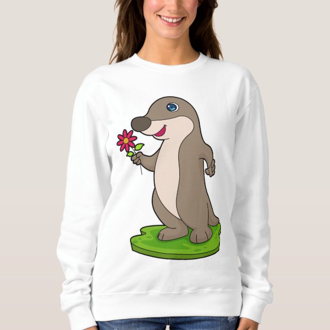 Sudadera Otter con flor (Anverso)