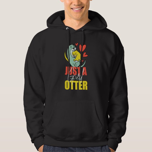 Sudadera Otter Cute Animal Sea Otters Diversión 2 (Anverso)