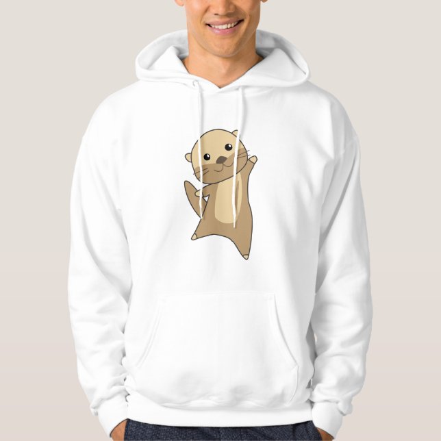 Sudadera Otter Cute Animals Animales Cuidan Animal Para Niñ (Anverso)