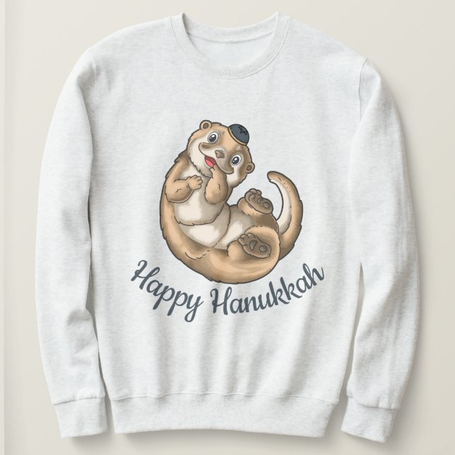 Sudadera Otter Hanukkah T-Shirt Sweatshirt (Anverso del diseño)