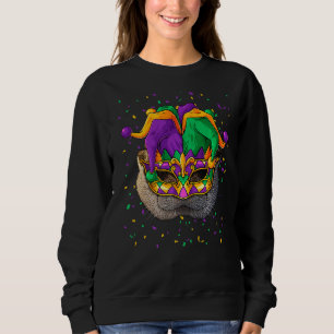 Sudadera Otter Mardi Gras Carnaval de animales Jester Festi