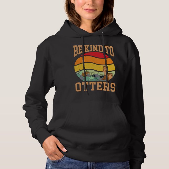 Sudadera Otter Retro Animal Sea Playing Futurism Fan  Kind (Anverso)