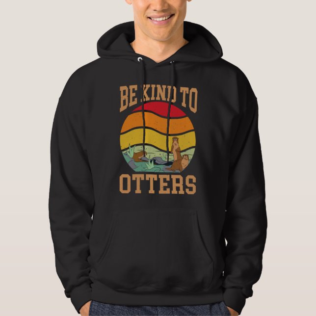 Sudadera Otter Retro Animal Sea Playing Futurism Fan  Kind (Anverso)