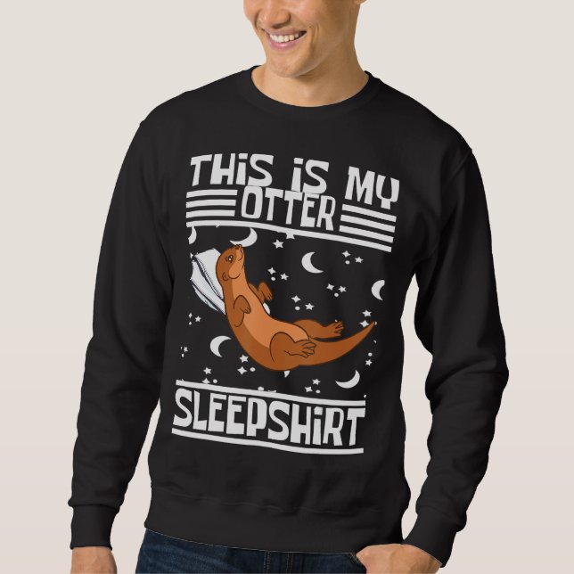 Sudadera Otter Sleeping Otter Sea Otter Funny Otter Sleep (Anverso)