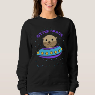 Sudadera Otter Space A Cute Otter En El Espacio En El OVNI