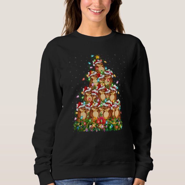 Sudadera Otter  Xmas Lights Santa Otter Christmas Tree (Anverso)