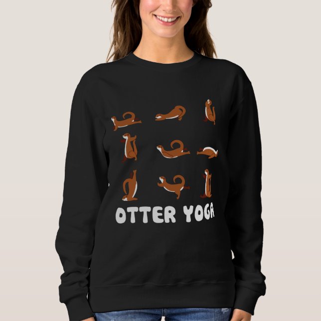 Sudadera Otter Yoga Pose Meditation Workout Exercise Fitnes (Anverso)