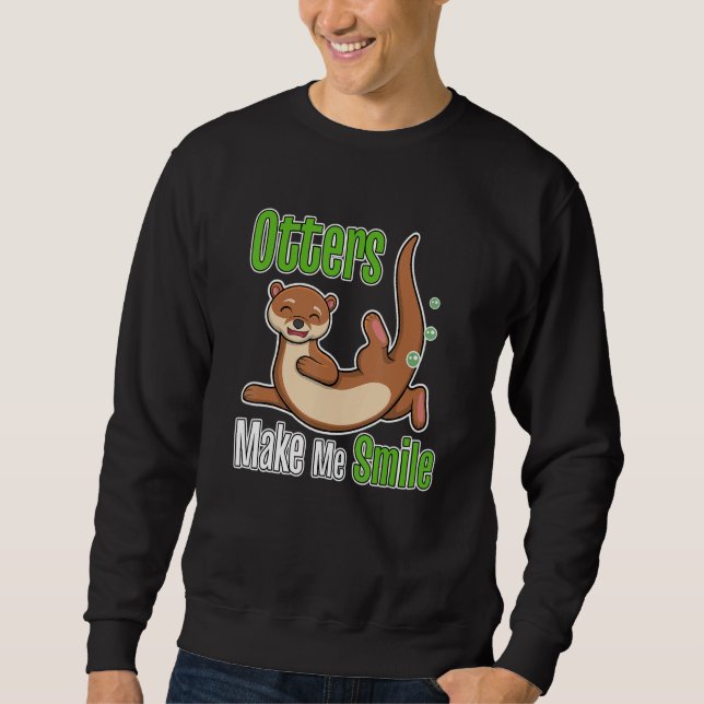 Sudadera Otters Make Me Smile Wildlife Nature Sea Otters (Anverso)