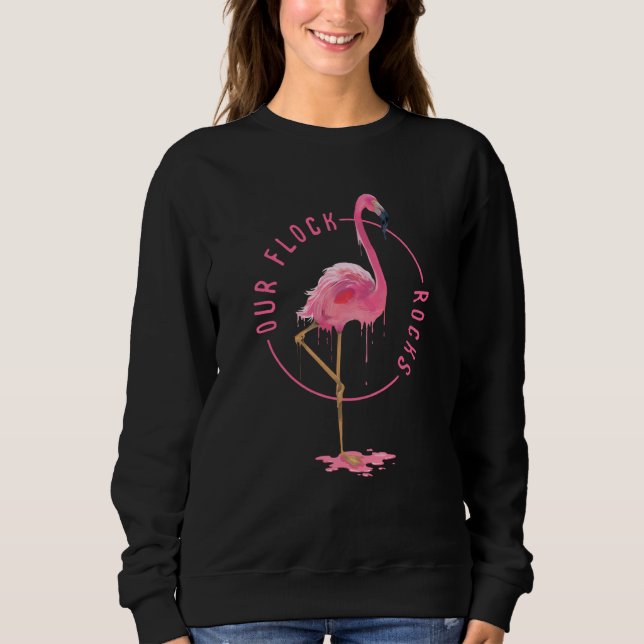 Sudadera Our Flock Rocks Mother's Day Women Meting Pink Fla (Anverso)
