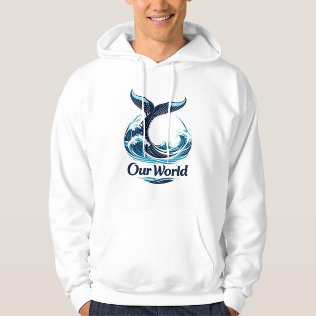 Sudadera Our World Whale Tail Ocean Conservation (Anverso)