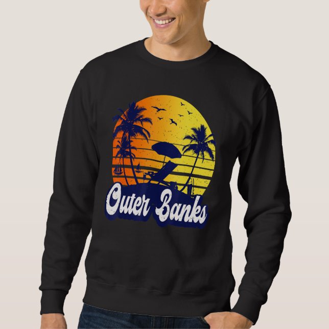 Sudadera Outer Banks Carolina Sunset Beach Retro (Anverso)
