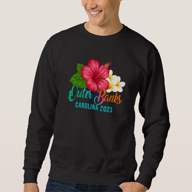 Sudadera Outer Banks Vacation Carolina Tropical Hibiscus Fl