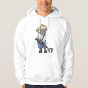 Sudadera Oveja como granjero con pastel y Gorra