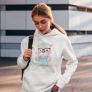 Sudadera Oveja Cubierta Con Gafas Hoodie
