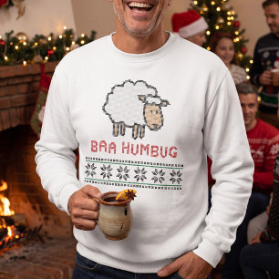 Sudadera Oveja Divertida Fiesta Navideña Baa Humbug
