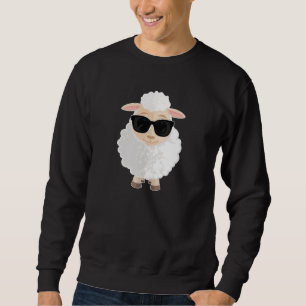 Sudadera Oveja Genial con Gafas de Sol Dibujo Animado Diver