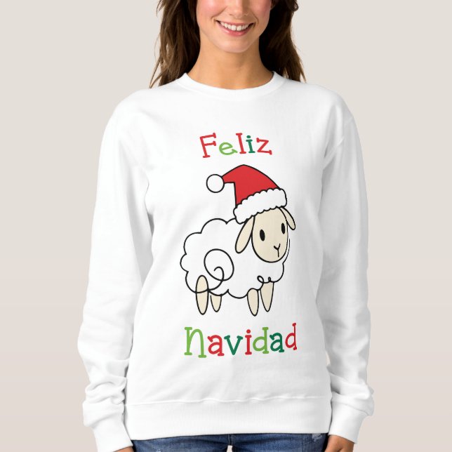 Sudadera Oveja Navideña Adorable – Feliz Navidad (Anverso)