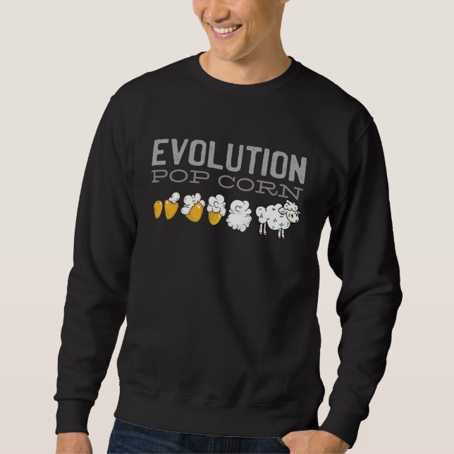 Sudadera Ovejas Divertidas Evolución Palomitas (Anverso)