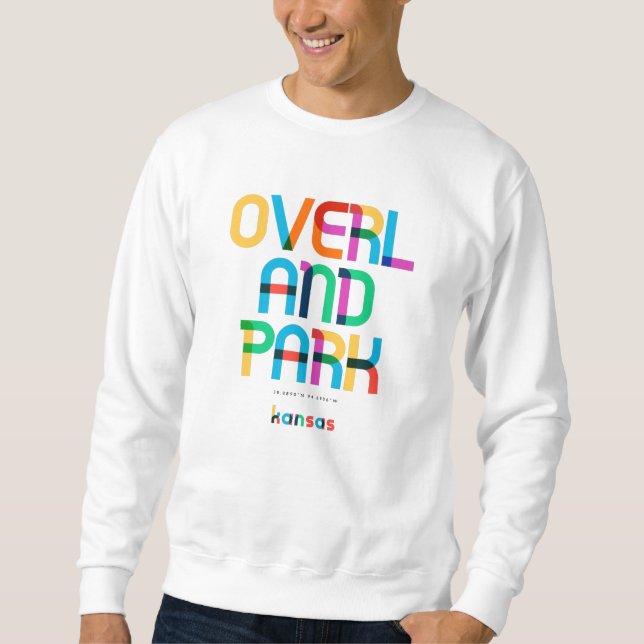 Sudadera Overland Park Kansas Mid Century, Pop Art, (Anverso)