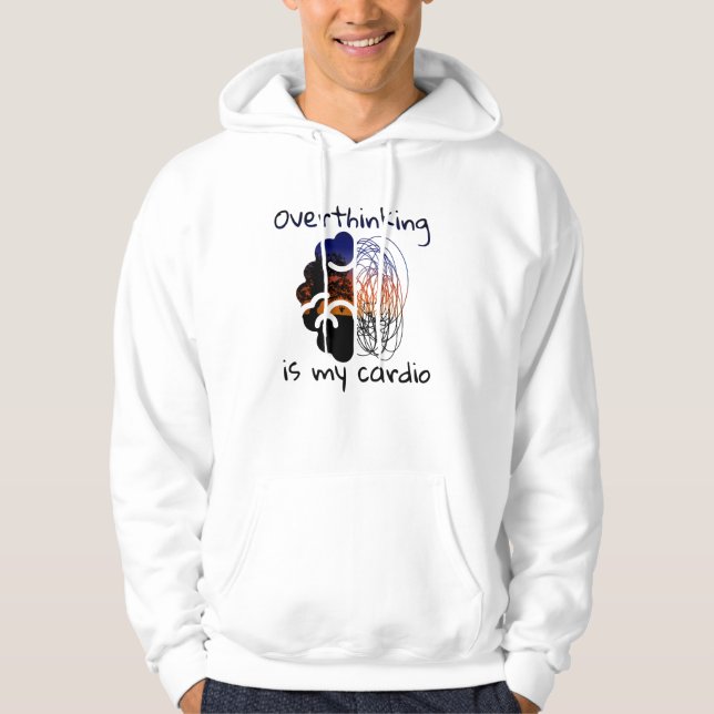 Sudadera Overthinking Is My Cardio | Chaos and chill vibes (Anverso)