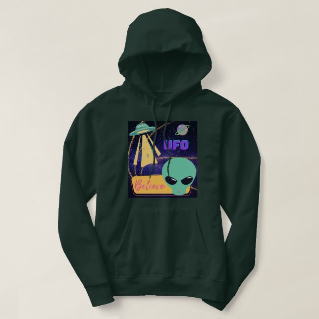 Sudadera ovni, creer extraterrestre (Diseño del anverso)