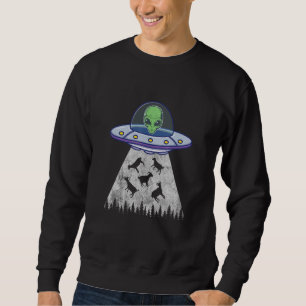 Sudadera OVNI del espacio de la cabra Alien Abducción Dista