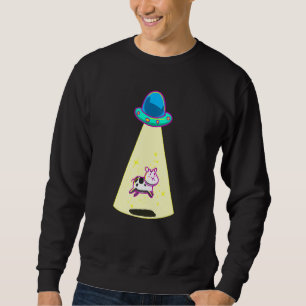 Sudadera Ovni Llevando Vaca Galaxia Nave Espacial Extraterr