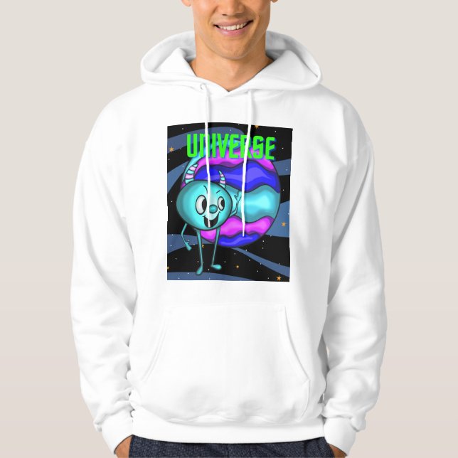 SUDADERA OVNI Y PLANETA UNIVERSOS (Anverso)