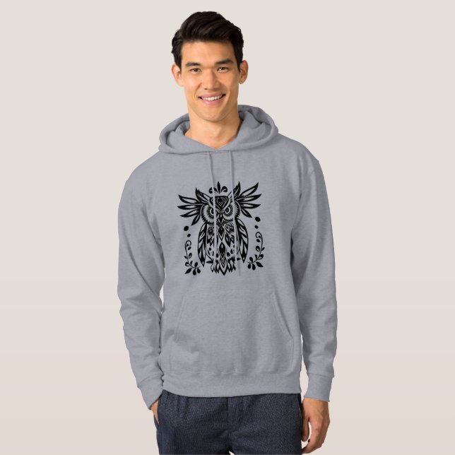 Sudadera Owl Amantes de los bosques rústicos Bohemias blanc (Anverso completo)