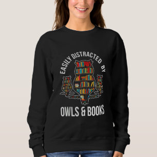 Sudadera Owl Book Nerd Leyendo Idea Owl