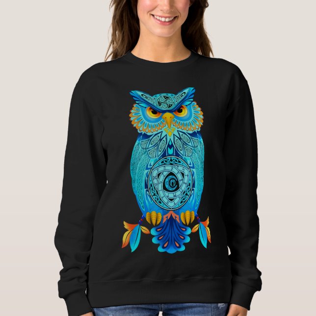 Sudadera Owl Colorful Forest Birds Idea Animal (Anverso)