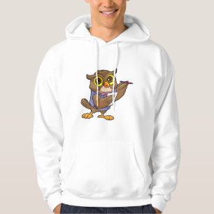 Sudadera Owl como secretario con lápiz y nota