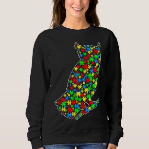 Sudadera Owl Funny Puzzle Animals Autism Awareness