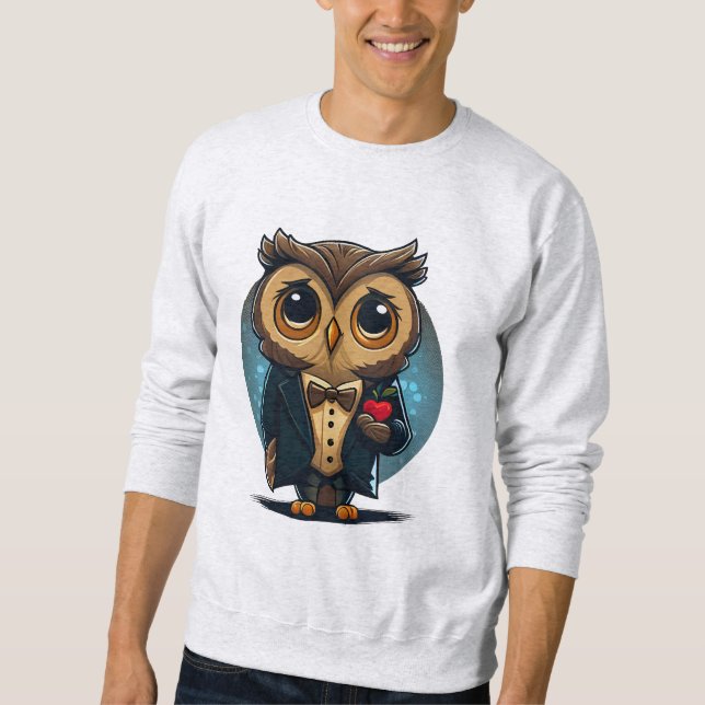 Sudadera Owl Groom in Love: Perfect El día de San Valentín  (Anverso)
