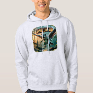 Sudadera Owligator Illustration – Owl Alligator Funny Scary