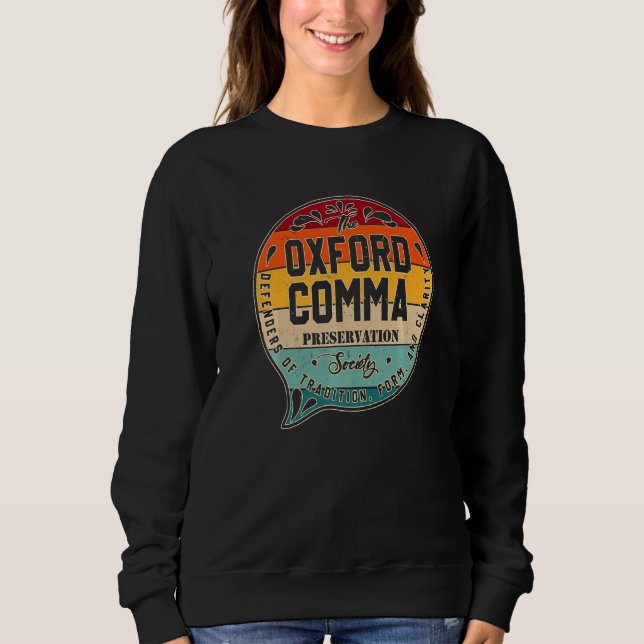 Sudadera Oxford Comma Preservation Society Team Oxford (Anverso)