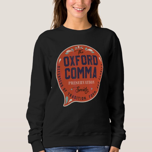 Sudadera Oxford Comma Preservation Society Team Oxford (Anverso)