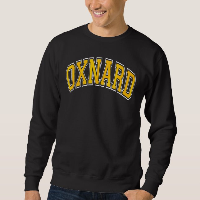 Sudadera Oxnard California Ca Varsity Style Amber Textos (Anverso)