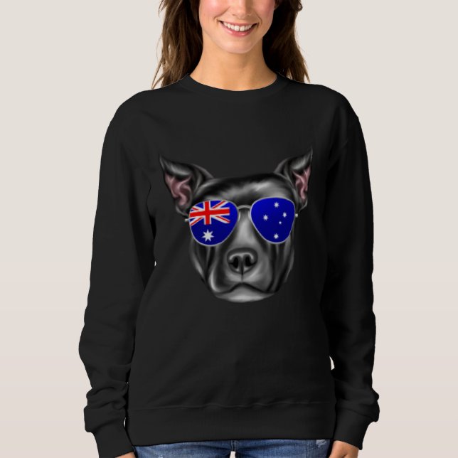 Sudadera OZ Flag Staffordshire Bull Terrier Dog Australia P (Anverso)