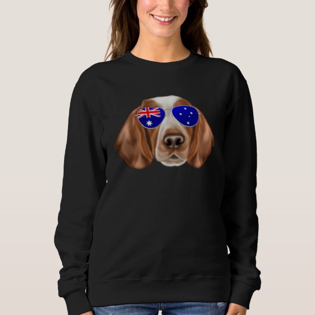 Sudadera OZ Flag Welsh Springer Spaniel Dog Australia Pocke (Anverso)