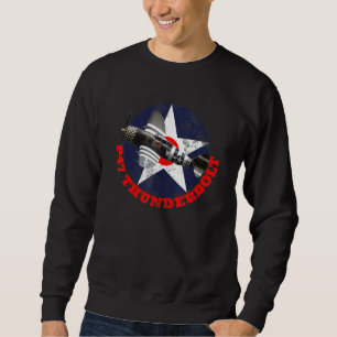 Sudadera P47 Tornillo Tornillo Ww2 Aviso de avión de combat