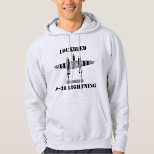 Sudadera P-38 Estribos D-Day con relámpagos bloqueados P-38